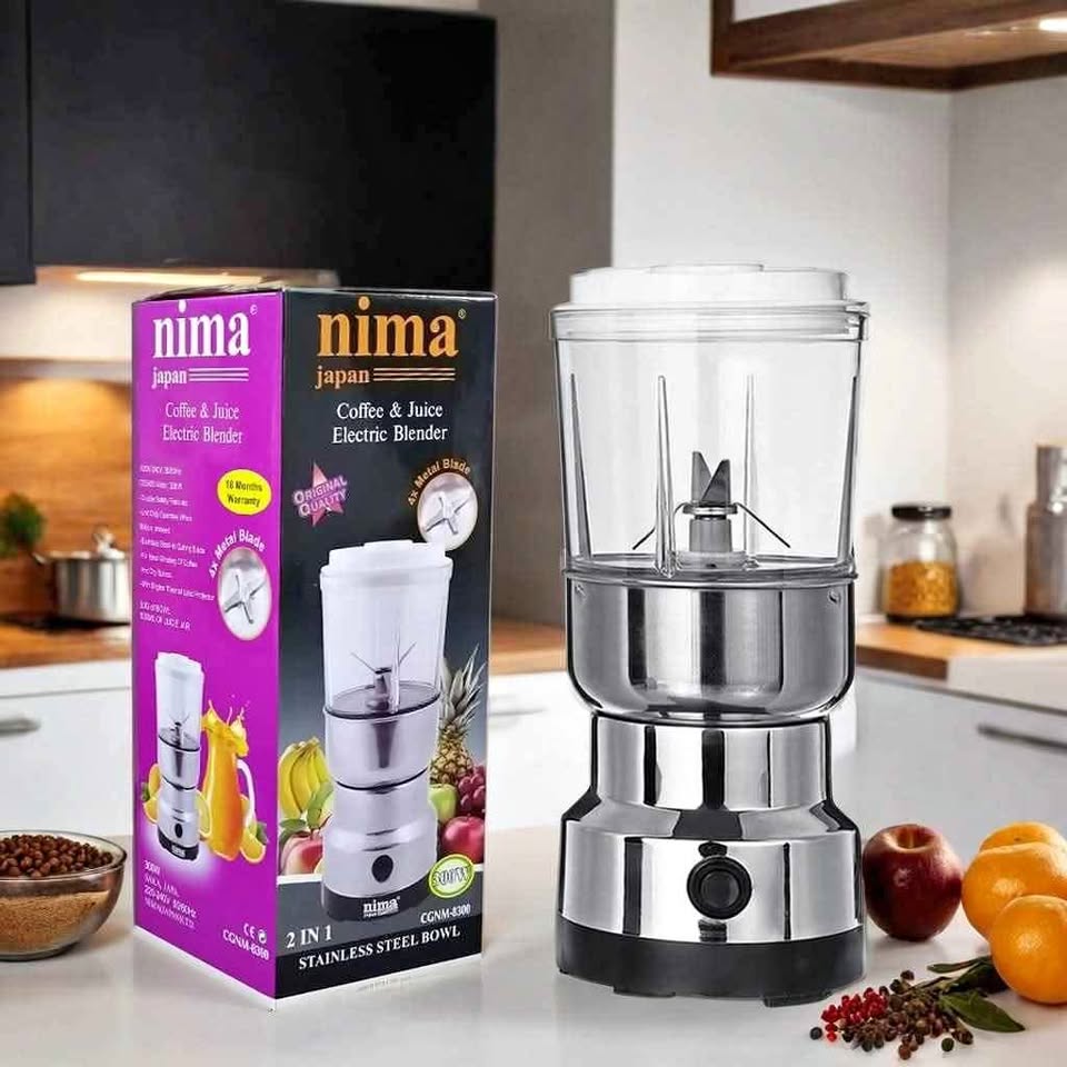 Nima 2 in 1 Electric Spice Grinder and Blender – 1200W Heavy Duty Motor