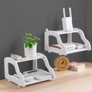 High Quality PVC Tarpaulin Double Layer Wall Mounted Shelf Wifi router Stand Shelf Home Office shop decorator