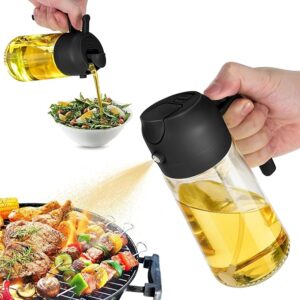 Oil Dispenser Bottle for – 2 in1 Oil Sprayer for Cooking, Air Fryer, Salad, 470ml Bottle