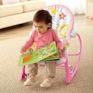 Ti Baby Infant to Toddler Rocker Bouncer with Musical Toy Bar & Vibrations (Without Dining Tray)