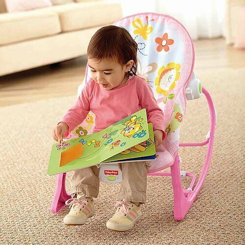 Ti Baby Infant to Toddler Rocker Bouncer with Musical Toy Bar & Vibrations (Without Dining Tray)
