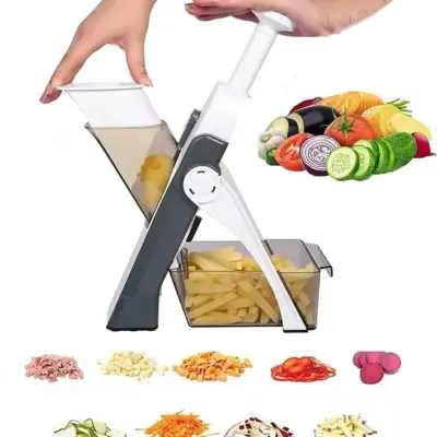 4-in-1 BRAVA Adjustable Spring Slicer for Kitchen Use