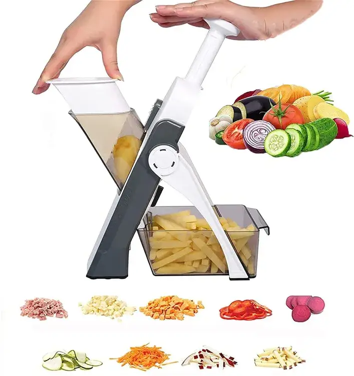 4-in-1 BRAVA Adjustable Spring Slicer for Kitchen Use