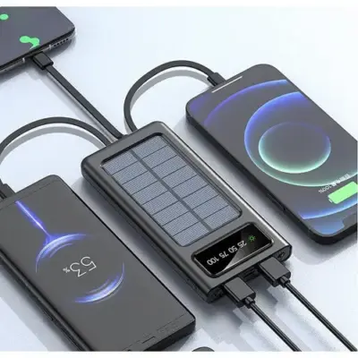 Solar Power Bank 20000mAh – Fast Charger Portable Battery