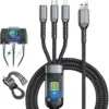3-in-1 Super Fast Charging Cable 100W Type-C PD