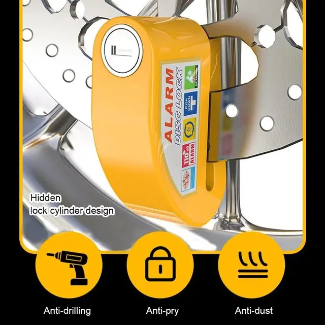 Motorcycle Brake Disc Alarm Anti-Theft Security Lock