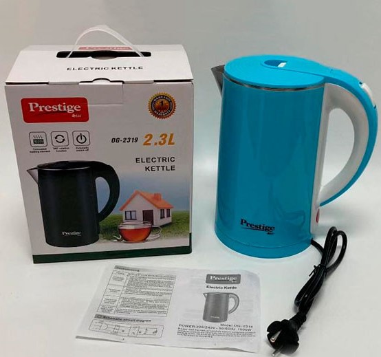 Prestige Electric Kettle OG 2319 | 2.3 Litre Fast Boil Electric Kettle for Home ; Office