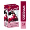 Coral Dotted Extra Time Lubricated Natural Latex Condom