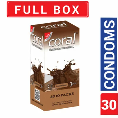 Coral Chocolate Flavour Condom | Smooth & Lubricated | Premium Quality