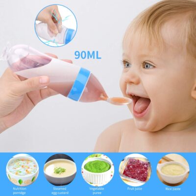 Silicone Baby Food Feeder with Dispensing Spoon BPA Free