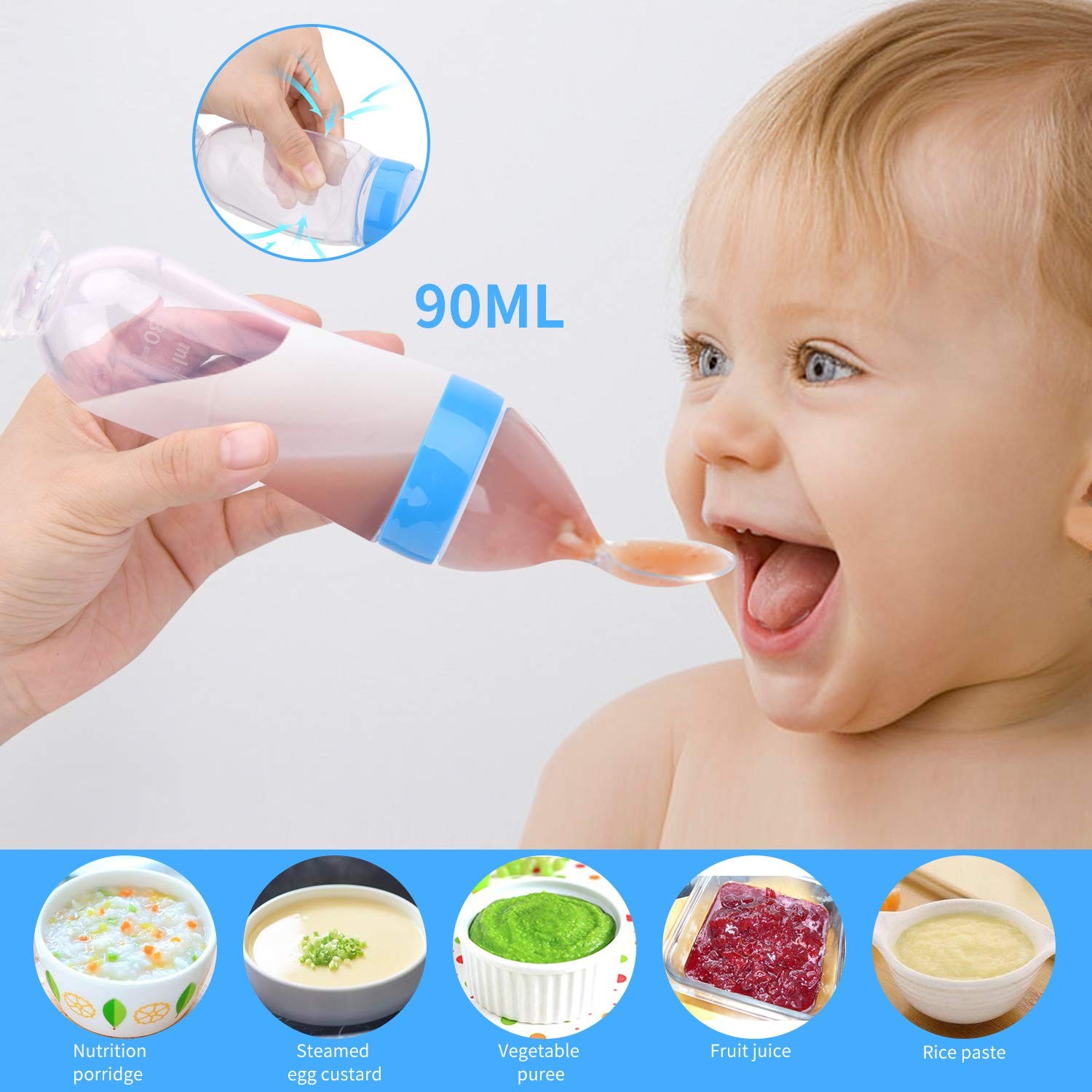 Silicone Baby Food Feeder with Dispensing Spoon BPA Free