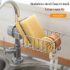 Faucet Sink Rack Stainless Steel Punch-Free Kitchen Organizer