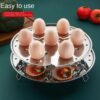 Round Stainless Steel Steamer with Detachable Egg Rack