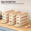 4-Tier Egg Holder for Fridge – Auto-Rolling Dispenser 30 Eggs