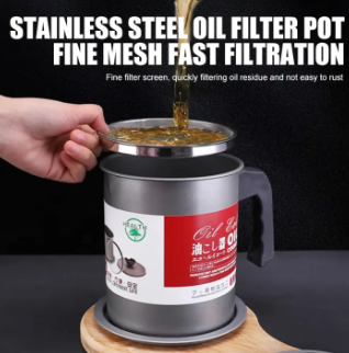 New Oil Filter Pot 1.4L Carbon Steel with Stainless Mesh