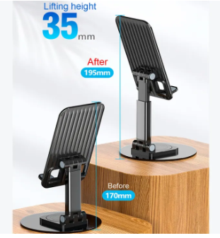 Universal Aluminum Phone & Tablet Holder – Desktop Adjustable