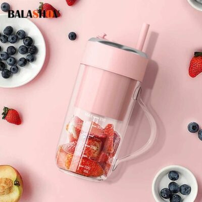 Portable Mini Electric Juicer Blender 300ml with Handle
