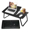 Bed Laptop Table with Cup Holder | Foldable Desk Stand Black