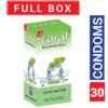 Coral Mint Flavored Lubricated Natural Latex Condom | Full Box (30pcs) | Made in Malaysia