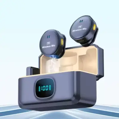 Lavalier Microphone 2.4GHz Wireless – Magnetic Suction & Plug & Play