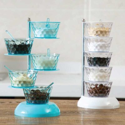 360° Rotating Spice Rack Organizer for Kitchen Counter
