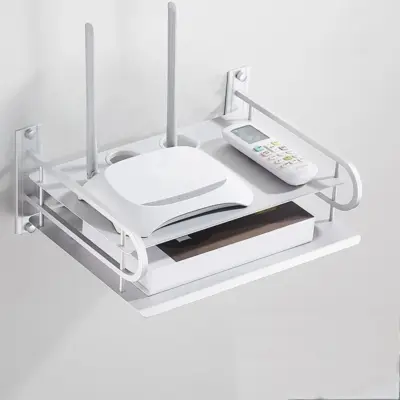 SS Wall Mounted Router Stand Organizer for Home & Office
