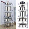 Stainless Steel 5 Layer Adjustable Kitchen Rack Stand