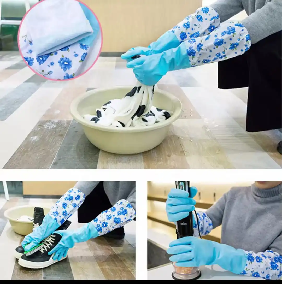 Heavy Duty Rubber Cleaning Gloves for Kitchen Dishwashing
