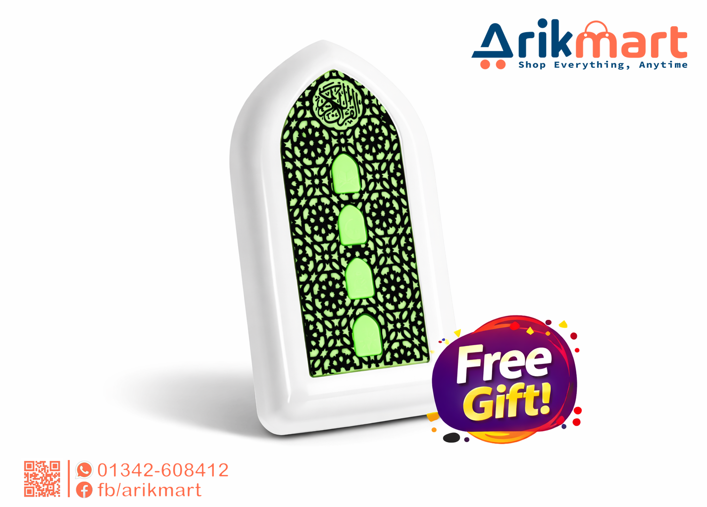 Muslim Zikir plug in Quran with Night Lamp Best Gift for Muslim- Arik Mart